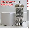 Telefunken ECC82 = 12AU7@, <>,Mazda logo